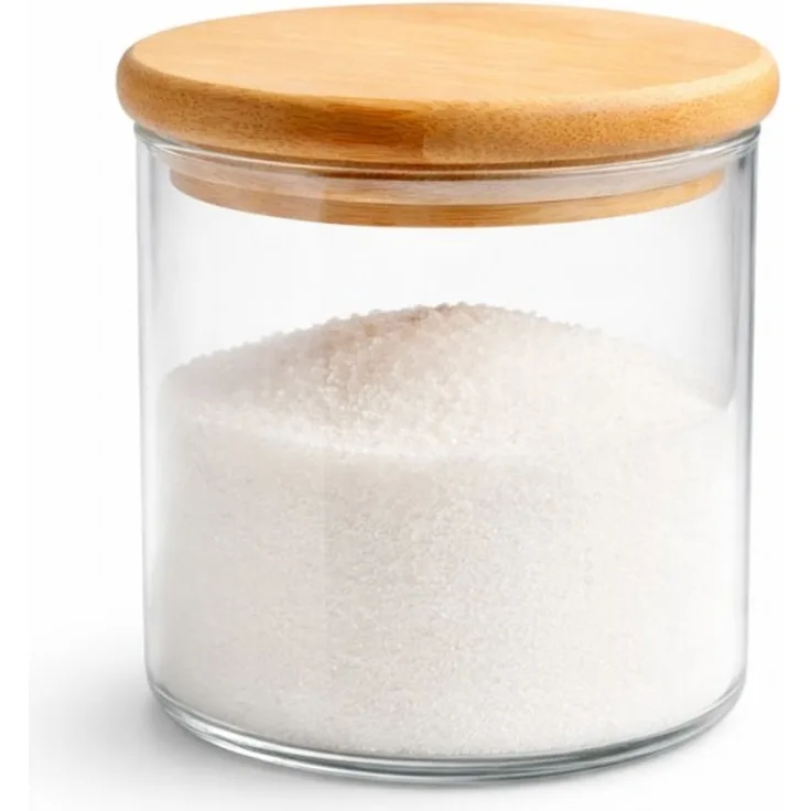 Glas Vorratsbehälter mit Holzdeckel – luftdicht & stilvoll H 10cm Inhalt 0,7L