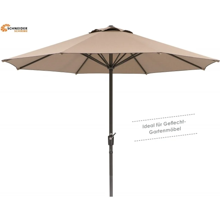 Sonnenschirm Korsika 320/8 rund, Ø ca. 320 cm natur – Bild 1