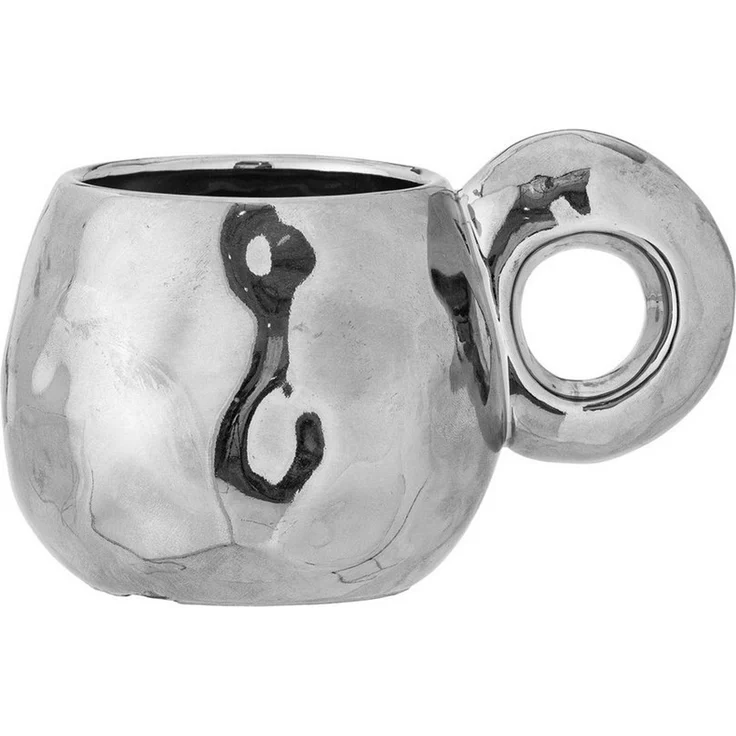 Bloomingville Tasse Bloomingville Shine Tasse, Silber, 300 ml, Steingut – Bild 1