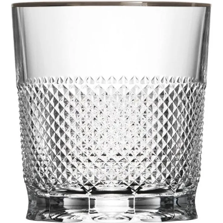 Whiskyglas Kristall Oxford Platin clear (9,3 cm)