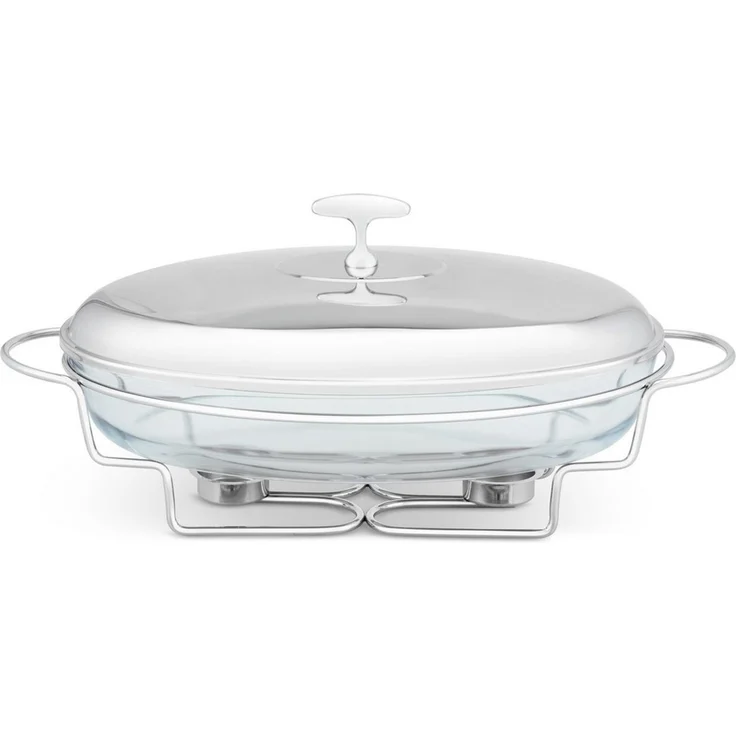 Edenberg Stövchen 3.2L Speisenwärmer Gehärtetes Edelstahl Warmhaltebehälter Catering, (Dieser stilvolle Kerzenwärmer ist die perfekte Lösung, um Ihre Speisen bei verschiedensten Anlässen und Feierlichkeiten stets warm und einladend zu servieren, 2-tlg,... – Bild 2