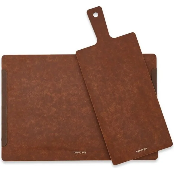 NEOFLAM® Schneidebrett Rocca - Holzfaser Schneidebrett Set 2tlg, Holzfaser, (2-St)