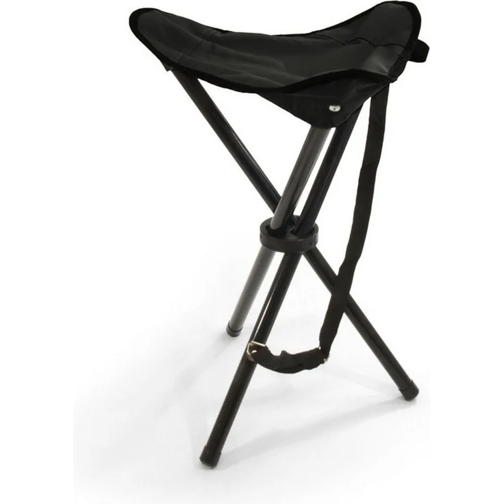 BasicNature Angelhocker BasicNature Dreibeinhocker Travelchair Schwarz – Campinghocker – Bild 1