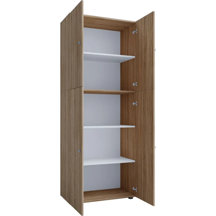 VCM Schuhschrank Lona 914109 Sonoma-Eiche (Sägerau) B. 70 x H. 184 x T. 40 cm – Bild 2