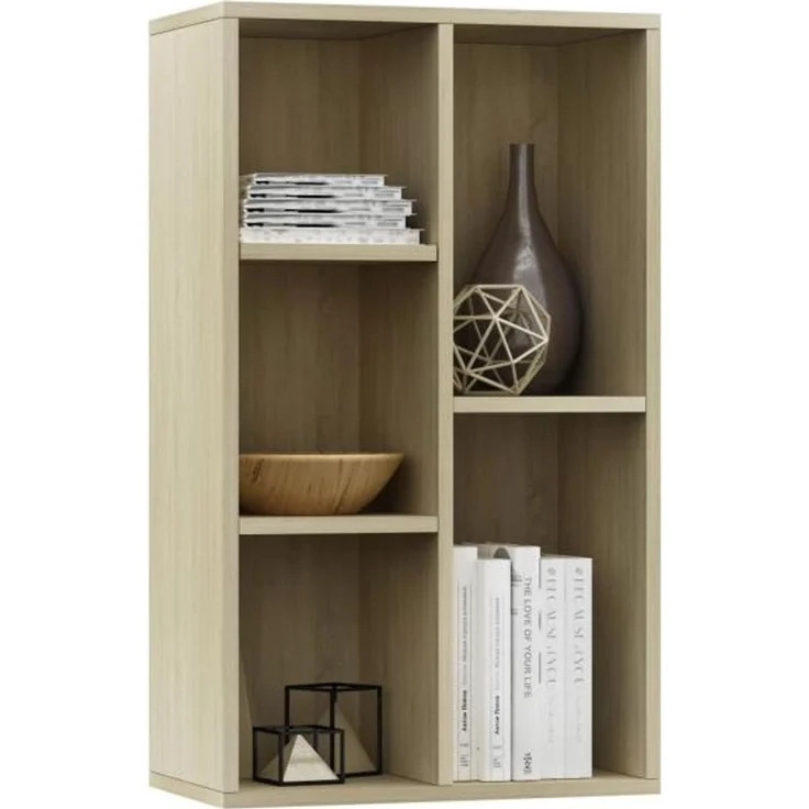 vidaXL Bücherregal/Sideboard Sonoma Eiche 50x25x80 cm Holzwerkstoff 800165 – Bild 2