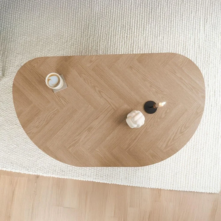 HOME DELUXE Couchtisch Oval LIARA Fishbone Oak LIARA – Bild 3