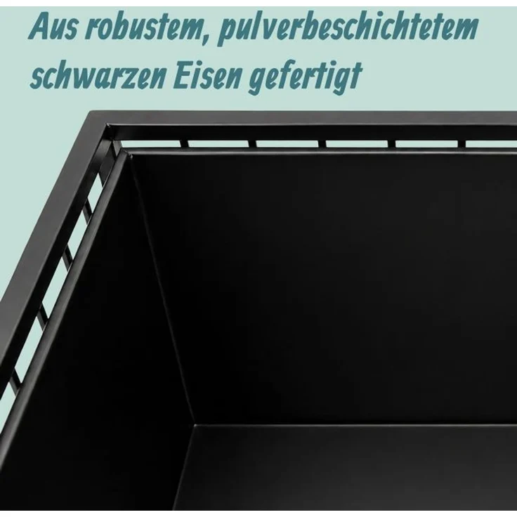 Relaxdays Metall Blumenständer in Schwarz – Bild 7