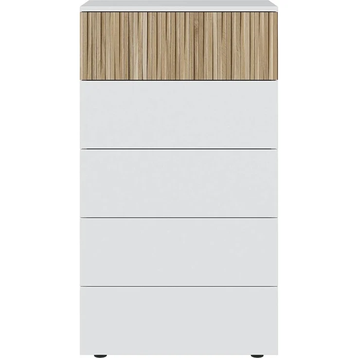 Calicosy Kommode 5 Schubladen H109 cm - Ethna - Weiß – Bild 1