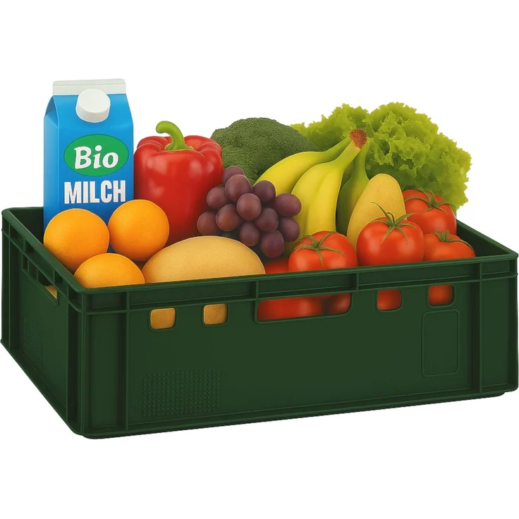 3x BURI Fleischkiste E2 Dunkelgrün 60 x 40 x 20 cm Lagerkiste, Meischkiste, Metzgerkiste Eurobox aus Deutschland lebensmittelecht, robust, stapelbar – Bild 4