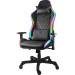 Gaming Stuhl GAM-080 RGB Beleuchtung Kunstleder Nackenkissen