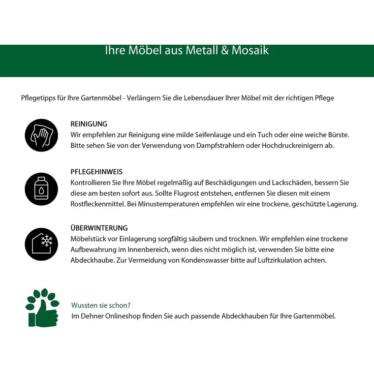 Dehner Blumenständer Mosaik Blumenhocker Chiara, versch. Größen, terra-rosé, romantischer Beistelltisch mit pulverbeschichtetem Metallgestell – Bild 2