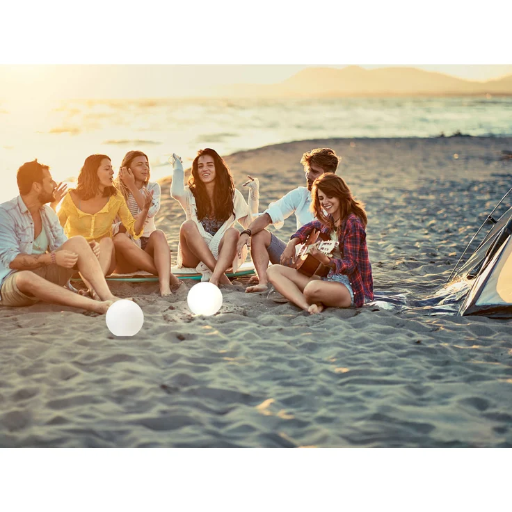 2er SET Solar Outdoor Kugelleuchten Ø 18cm mit RGB Farbwechsel – Bild 5