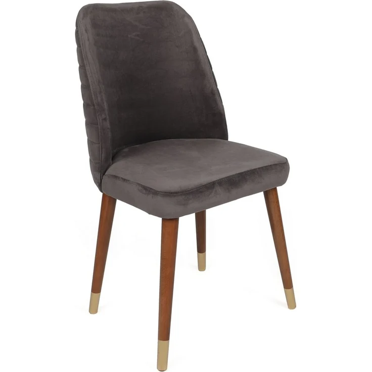 Skye Decor 'Hugo-381 V4' Stuhlset (4-teilig), Anthrazit / Walnuss, 50 x 90 x 49 cm – Bild 4