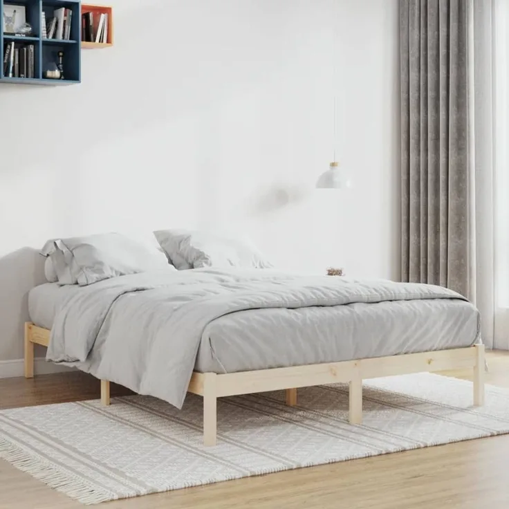 vidaXL Massivholzbett ohne Matratze 152x203 cm Kiefer 822459