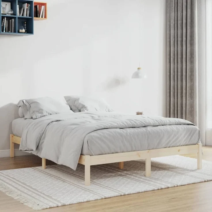 vidaXL Massivholzbett ohne Matratze 152x203 cm Kiefer 822459 – Bild 1