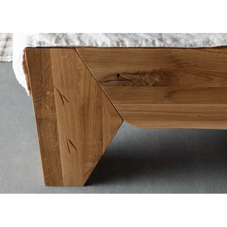 Bett Wildeiche 160x200 natur geölt PURE OAK #114 – Bild 6
