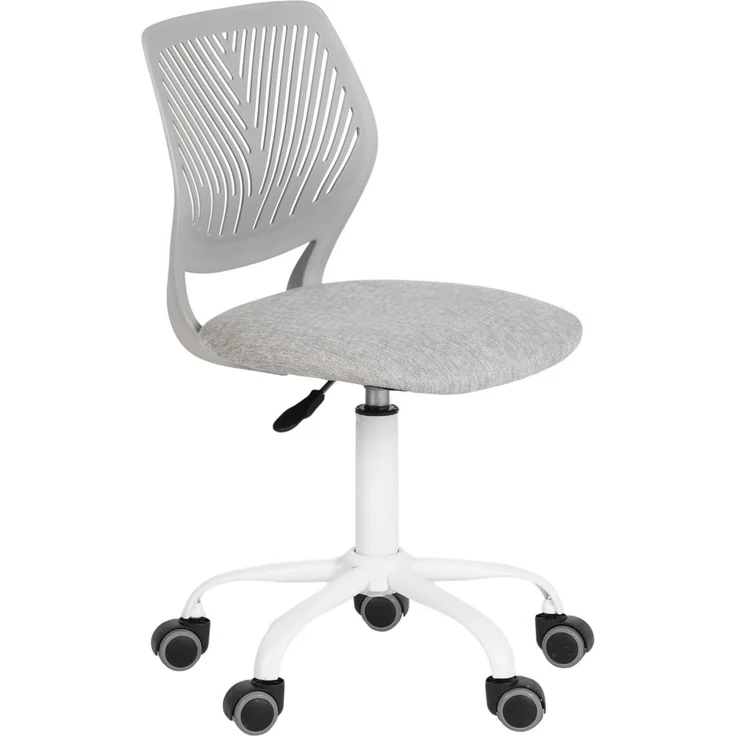 FurnitureR Kleiner Videospielstuhl, ergonomischer Schreibtischstuhl ohne Armlehnen, kompakter Drehstuhl mit Sitzhöhenverstellung und leisen Gummirädern, modernes Design für Gaming und Arbeiten – Bild 1