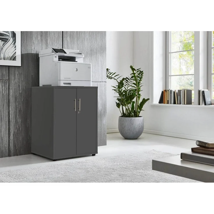 moebel-dich-auf Aktenschrank Druckerkommode TABOR (ideal für Drucker, 2-türig) 74 cm hoch, Ablagefläche: 54x50 cm – Bild 2