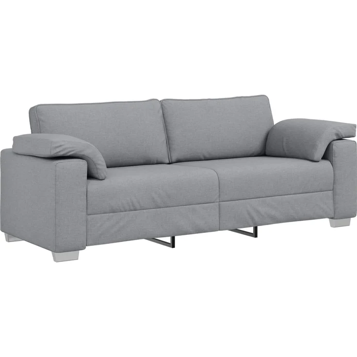vidaXL 3-Sitzer-Sofa Hellgrau 220 cm Stoff 4105237 – Bild 1
