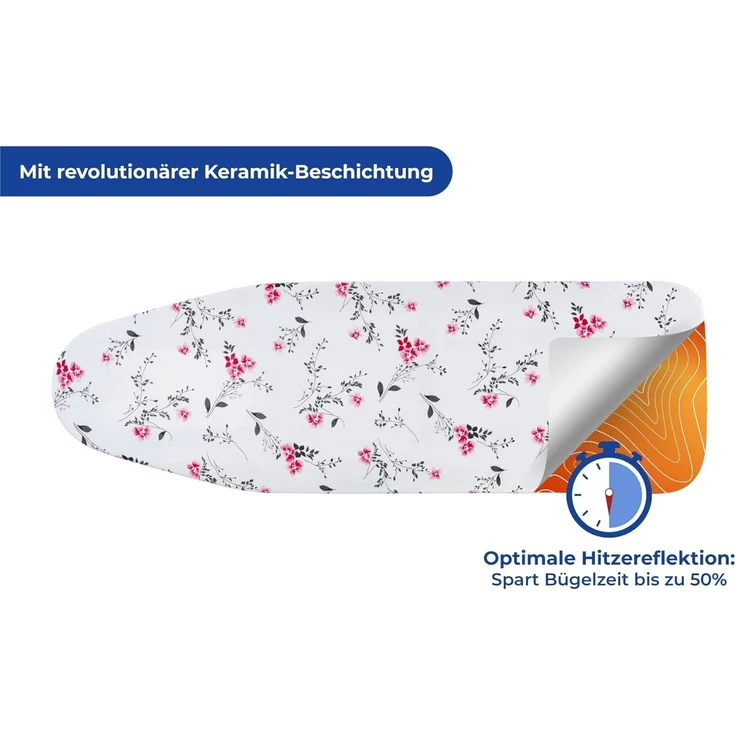 Maximex Bügelbrettbezug Keramik M Floral, bis 126 x 41 cm einsetzbar – Bild 5