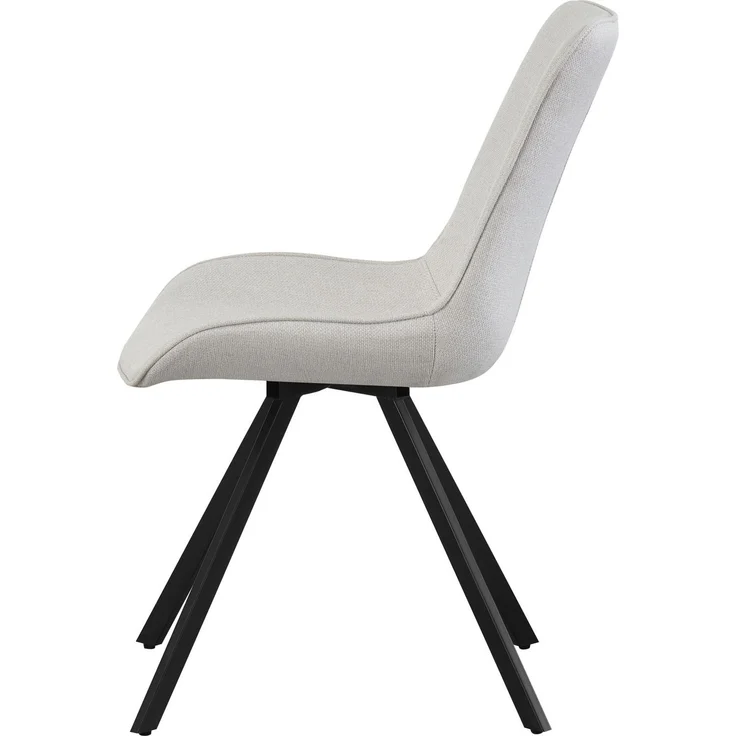 Drehstuhl 2er Set Rio Stühle in Creme - gemütliches Design - B/H/T: 52x85x61 cm – Bild 6