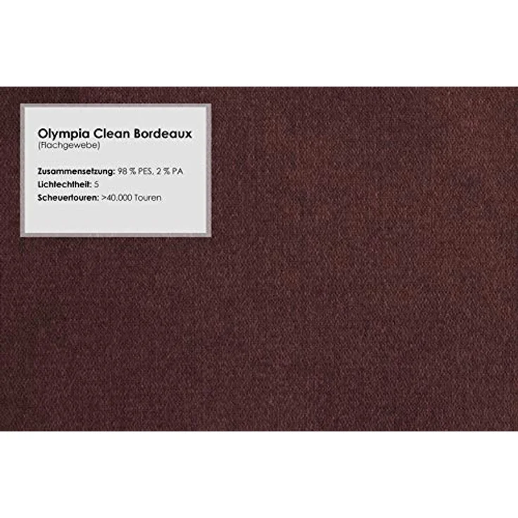 CAVADORE 2,5-Sitzer Küchensofa Kira / Sitzbank für Küche, Esszimmer oder Wohnküche inkl. Armteilverstellung / Leichte Fleckenentfernung dank Soft Clean / 168 x 94 x 81 / Flachgewebe: Weinrot – Bild 7