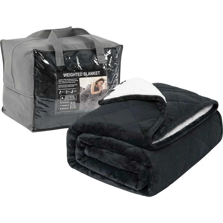 Woltu Gewichtsdecke, Bezug: Flanell Sherpa, Therapiedecke, Schwere Decke aus Flanell Sherpa – Bild 1