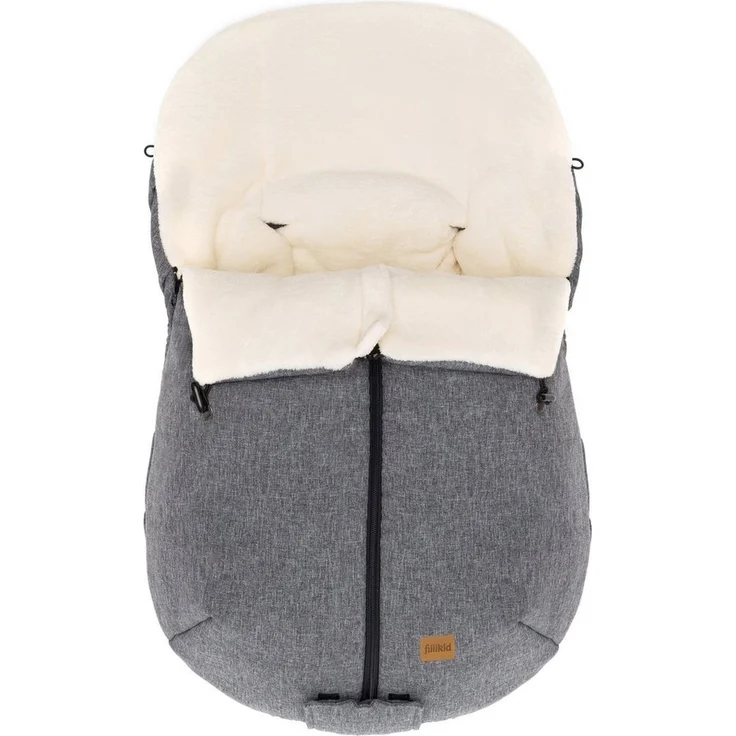 Fillikid Fußsack Sella, Winterfußsack, melange hellgrau, für Babyschalen – Bild 1