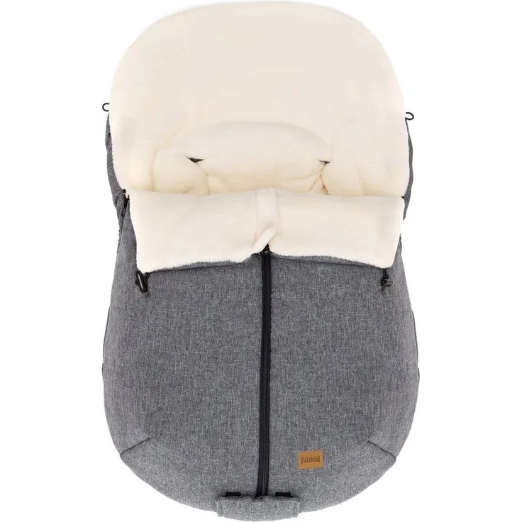Fillikid Fußsack Sella, Winterfußsack, melange hellgrau, für Babyschalen