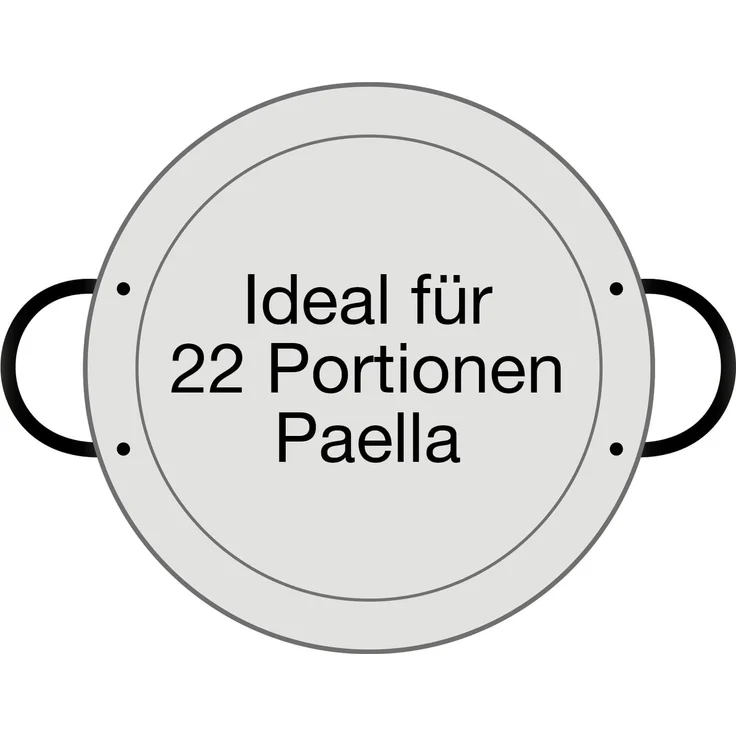Paella-Pfanne Stahl poliert Ø 65 cm – Bild 4