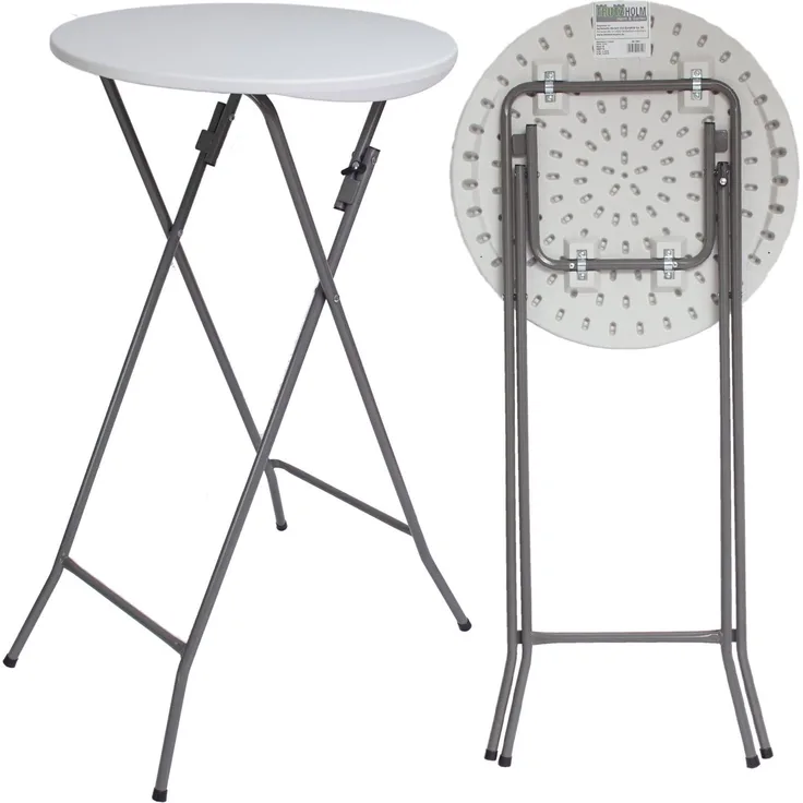 Stehtisch weiß Ø 60cm klappbar Partytisch Bistrotisch Klapptisch Biertisch