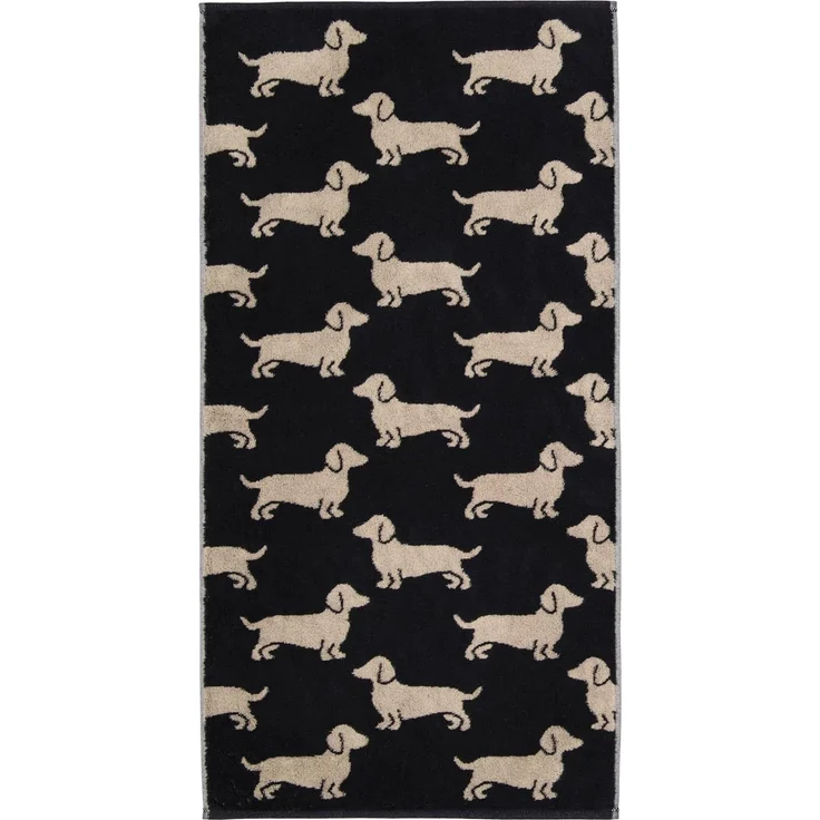 Cawö Handtücher Cawö Gästetuch We love Dogs 6246, 93 schwarz/beige, Baumwolle (1-St) – Bild 2