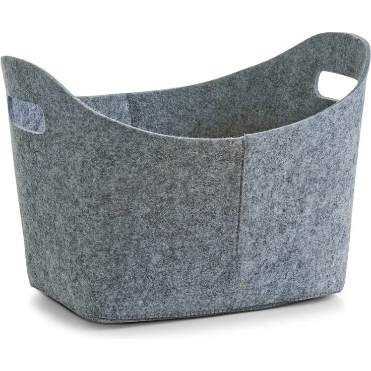 ZELLER PRESENT Korb oval Filz grau 37 x 28 x 25 cm