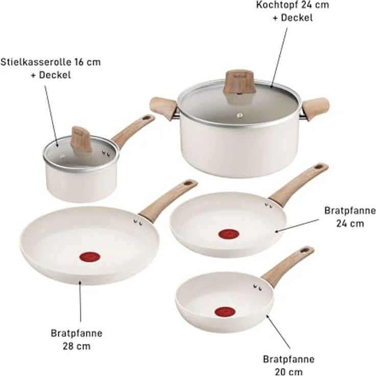 Tefal CERA BRIGHT ON Topf-Set, 7tlg. Keramikset aus 100% recyceltem Aluminium, Antihaftbeschichtung und Thermo-Fusion Boden – Bild 11