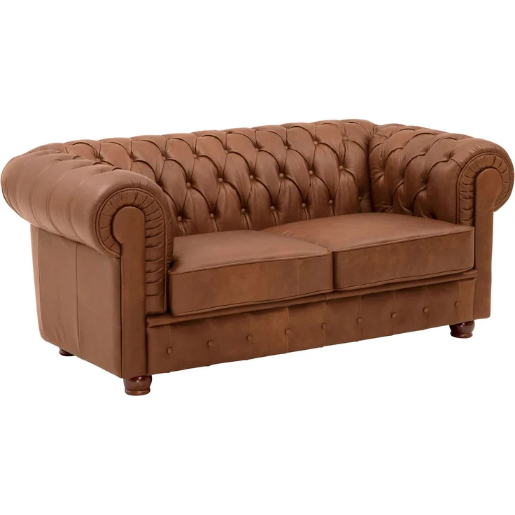 Sofagarnitur 3-2-1 Kalea Echtleder (Antikoptik) cognac – Bild 3
