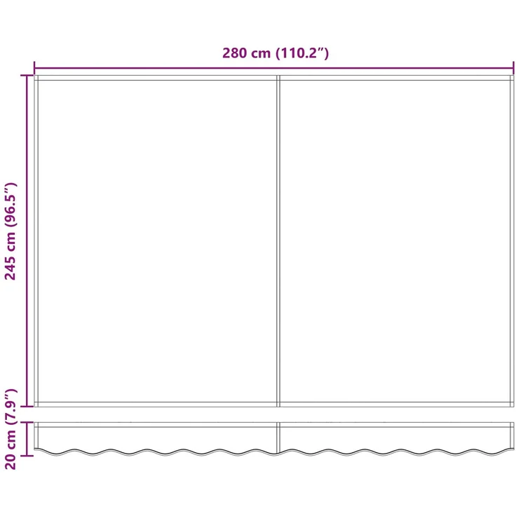 vidaXL Elektrische ausziehbare Markise Bordeauxrot 3x2,5 m 3420957 – Bild 10