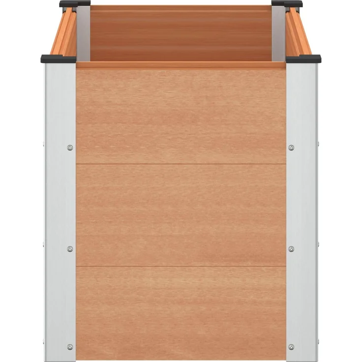 vidaXL Hochbeet Braun 100 x 50 x 54 cm WPC und Aluminium 42038996 – Bild 4