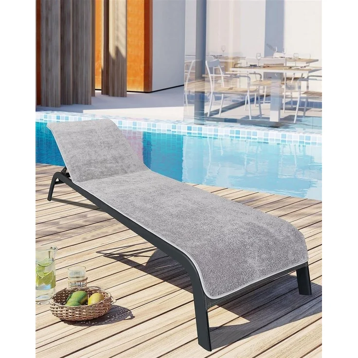 Laynenburg Liegenauflage LAYNENBURG Liegenauflage Frottee 75x200 cm – Gartenliege Baumwolle, (2 St), Sonnenliege - Liegenbezug mit Umschlag für Standliege in 75x200 cm