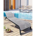 Laynenburg Liegenauflage LAYNENBURG Liegenauflage Frottee 75x200 cm – Gartenliege Baumwolle, (2 St), Sonnenliege - Liegenbezug mit Umschlag für Standliege in 75x200 cm