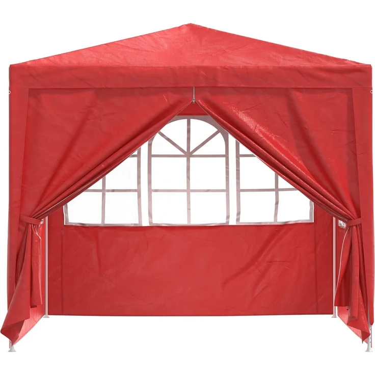 vidaXL Party-Zelt Rot 250 x 250 x 240 cm PE und Stahl 42032996 – Bild 4