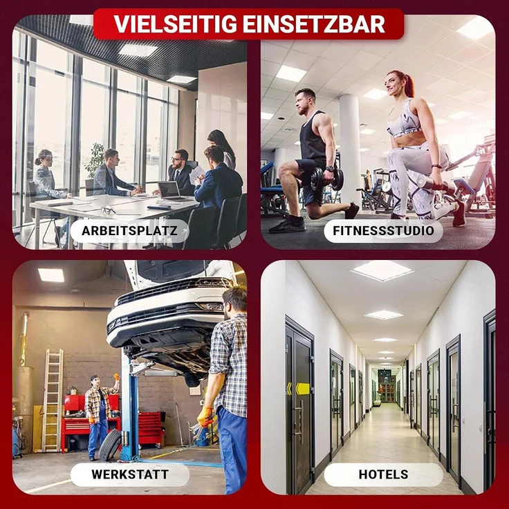 5x LED Panel 62x62 Neutralweiß 4000K 25W 4500lm Rasterleuchte Deckenleuchte BLs2.0 – Bild 5