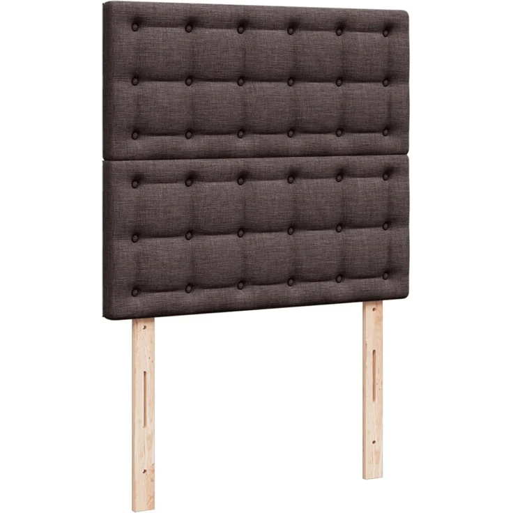 vidaXL Boxspringbett mit Matratze Dunkelbraun 100x200 cm Stoff 3293508 – Bild 9