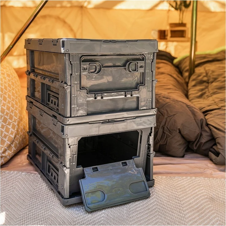 Travellife Stoffschrank Aufbewahrungsbox Campingbox Camping Organizer Deckel Outdoor Faltbar – Bild 3