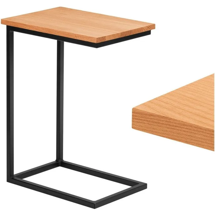 LAMO Manufaktur Beistelltisch Massivholztischplatte Laptoptisch Sofatisch (Set, 1 Tisch), 20mm stake Massivholzplatte