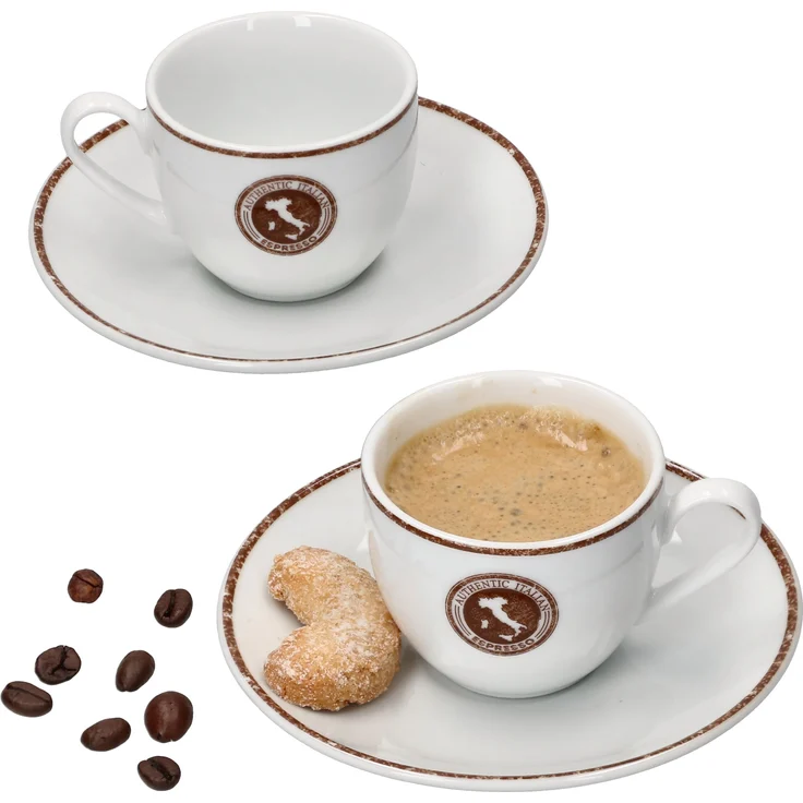 Ritzenhoff&Breker 4tlg Set Authentic Italian Espressotasse + Untertasse 80ml – Bild 1