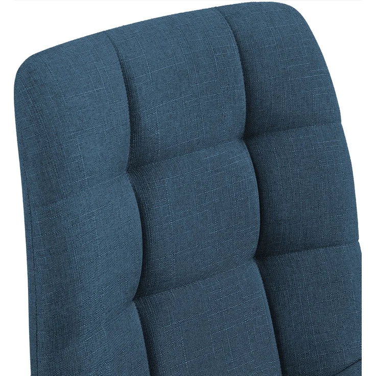 CLP 4er Set Esszimmerstuhl Tilde gepolstert mit Rückenlehne bis 150 kg belastbar - Farbe:blau;Material:Stoff – Bild 6