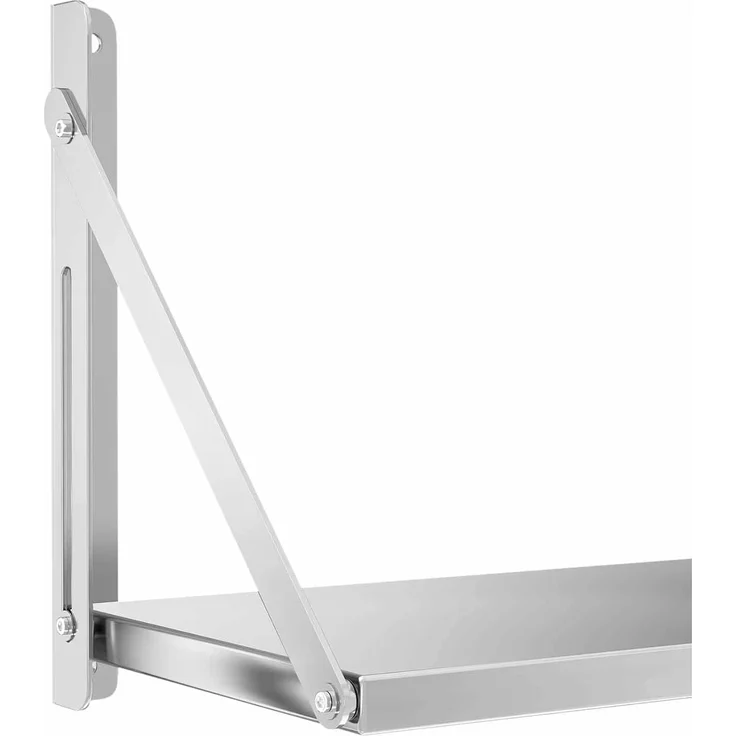 Royal Catering Hängeregal Wandbord klappbar 40 kg Wandregal 60x30 cm Edelstahl Küchenregal – Bild 3
