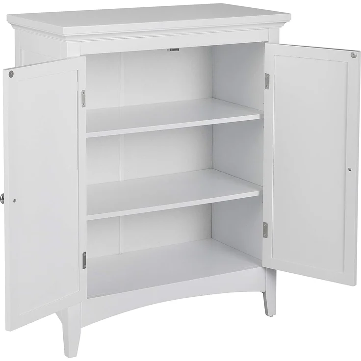Versanora ELG-585 Badezimmer-Fußboden-Kabinett, MDF, Weiß, 66.04 x 33.02 x 81.28 cm – Bild 7