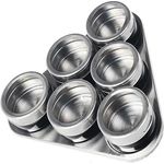 7tlg Edelstahl Metallic Gewürzdosenset Gewürzregal Salz Pfeffer Küche Gewürz Behälter Schwarz