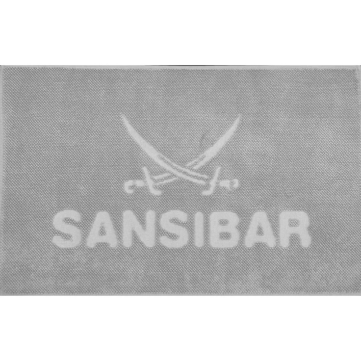 Badematte SANSIBAR PEBBLE LB 50x80 cm silber Badteppich Badvorleger Duschvorleger Duschmatte Badeteppich